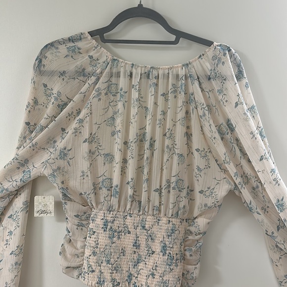 Brand new never used Free People blouse. Floral fabric - Picture 7 of 7